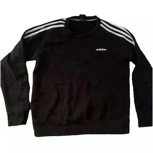 Women’s Adidas Black Crew Neck Sweatshirt Size Medium (12/14) - Picture 1 of 5